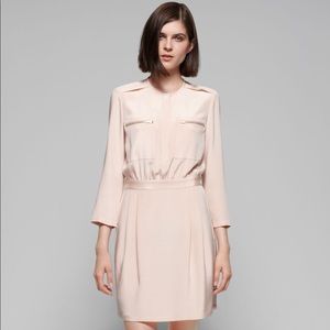 Theory Brunella Stretch Silk Dress - Light Pink 4